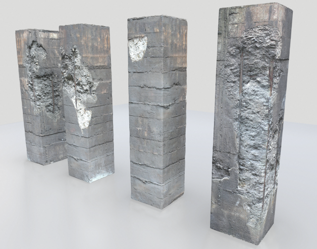 damaged columns 1 3D मॉडल .c4d .max .obj .3ds .fbx .stl .blend 