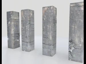 damaged columns 1 3D Model
