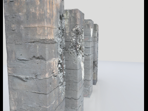 damaged columns 1 3D मॉडल
