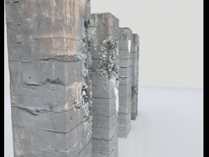 damaged columns 1 3D Model