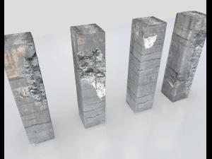 damaged columns 1 3D Model