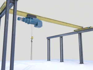 overhead - bridge - warehouse crane 3D Model