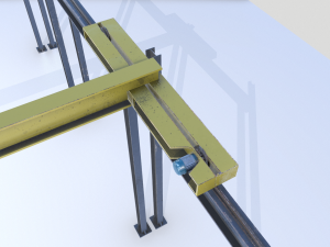 overhead - bridge - warehouse crane 3D Модель