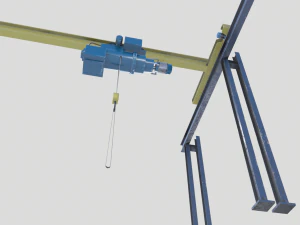 overhead - bridge - warehouse crane 3D Model