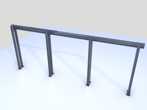 overhead - bridge - warehouse crane 3D Модель