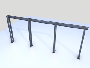 overhead - bridge - warehouse crane 3D Model