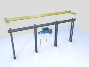overhead - bridge - warehouse crane 3D Model
