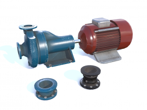 electric motor pump pbr 3D Modell