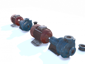 electric motor pump pbr 3D Modell