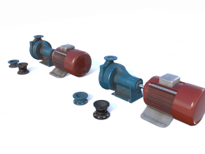 electric motor pump pbr 3D Modell