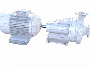 electric motor pump pbr 3D Modell