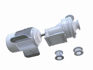 electric motor pump pbr 3D Modell