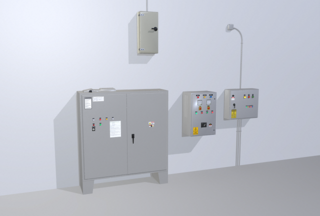 factory control panels 3Dモデル .c4d .max .obj .3ds .fbx .stl .blend 