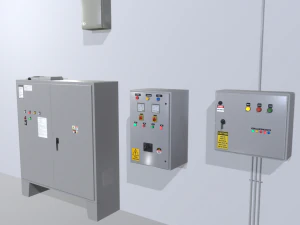 paneles de control de f&aacute;brica Modelo 3D