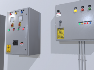 factory control panels 3Dモデル