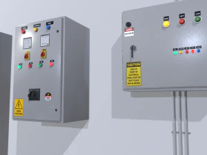 paneles de control de f&aacute;brica Modelo 3D