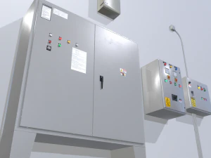 paneles de control de f&aacute;brica Modelo 3D