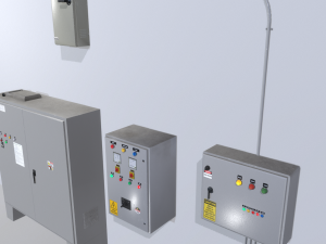 factory control panels 3Dモデル