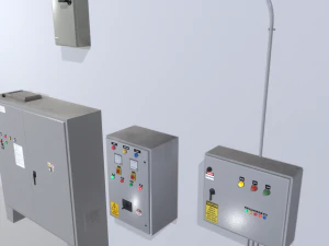 paneles de control de f&aacute;brica Modelo 3D