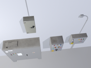 factory control panels 3Dモデル