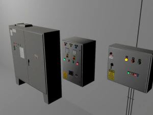 paneles de control de f&aacute;brica Modelo 3D