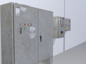 old factory control panels 3D Model
