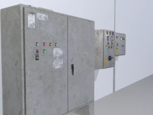 old factory control panels 3D Model