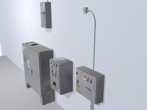 old factory control panels 3D Model