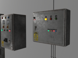 old factory control panels 3D Model