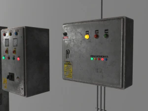 old factory control panels 3D Model