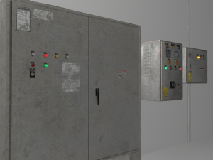 old factory control panels 3D Model