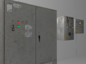 old factory control panels 3D Model