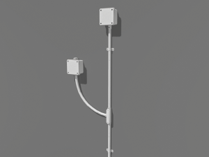 electric wall wires set Model 3D