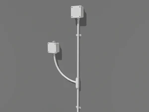 electric wall wires set 3D Model