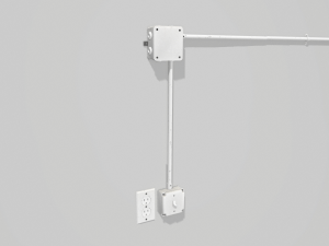 electric wall wires set Model 3D