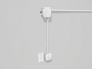 electric wall wires set 3D Model