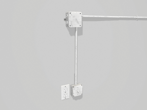 electric wall wires set Model 3D