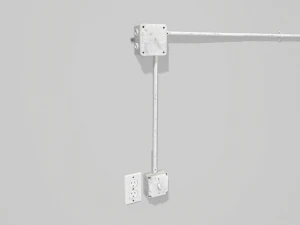 electric wall wires set 3D Model