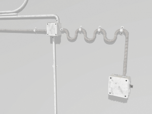 electric wall wires set Model 3D