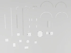 electric wall wires set 3D Model