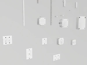 electric wall wires set 3D Model