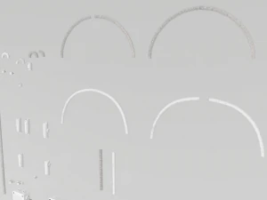 electric wall wires set 3D Model