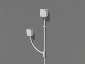 metal electric wall wires set 3D Model