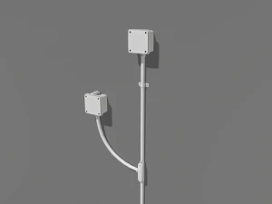 metal electric wall wires set 3D Model