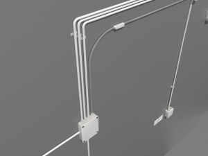 metal electric wall wires set 3D Model