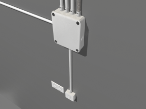 metal electric wall wires set 3D Model