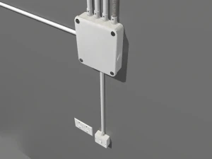 metal electric wall wires set 3D Model