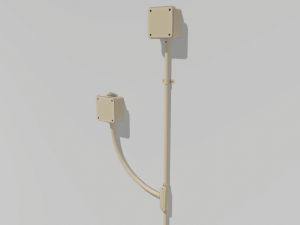 yellow electric wall wires set 3Dモデル