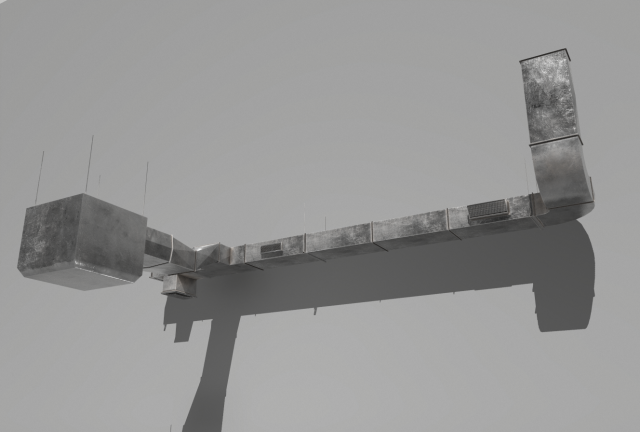 air ducts modular ventilation system 3D-Modell .c4d .max .obj .3ds .fbx .stl .blend 