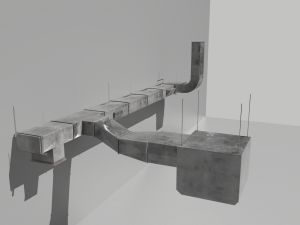 air ducts modular ventilation system 3D-Modell